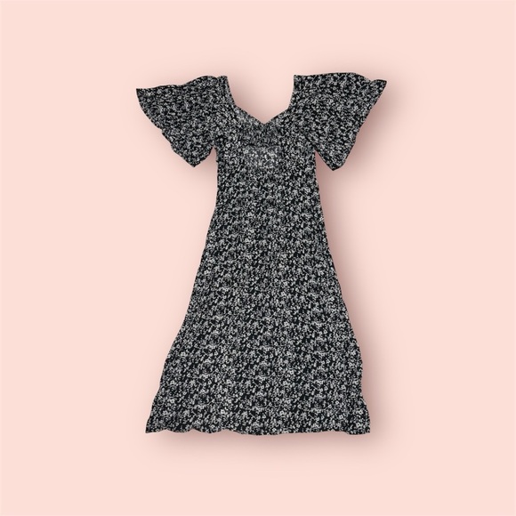 Floral Black and White Maxi/Midi Dress - Picture 2 of 8